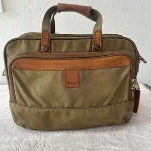 Hartmann Verticle Satchel Travel Leather/Nylon Trim Collection  Carry On Bag 15"